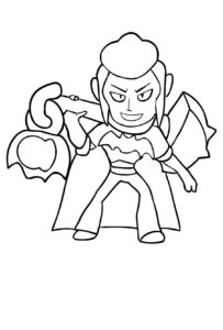Dibujo para colorear de bea de brawl stars.