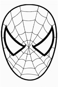 Página para colorear de máscara de hombre araña