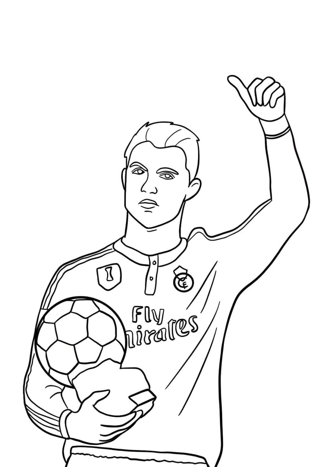 Dibujos de Cristiano Ronaldo (CR7) para Imprimir y Colorear