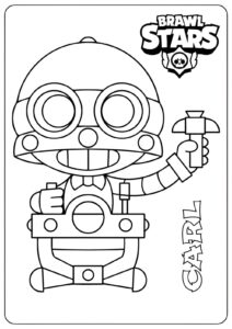Dibujo de carl de brawl stars para colorear