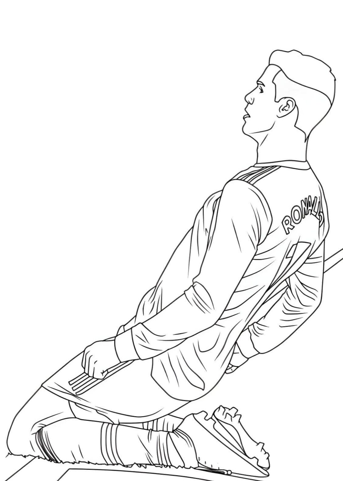 Dibujos de Cristiano Ronaldo (CR7) para Imprimir y Colorear