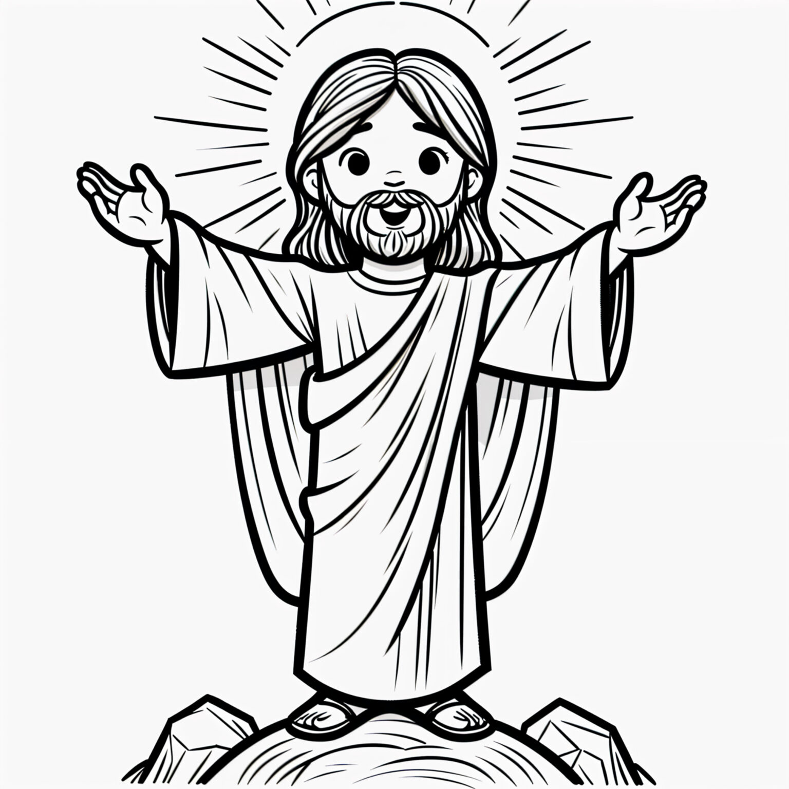 Dibujos de Jesús para imprimir y colorear 🎨