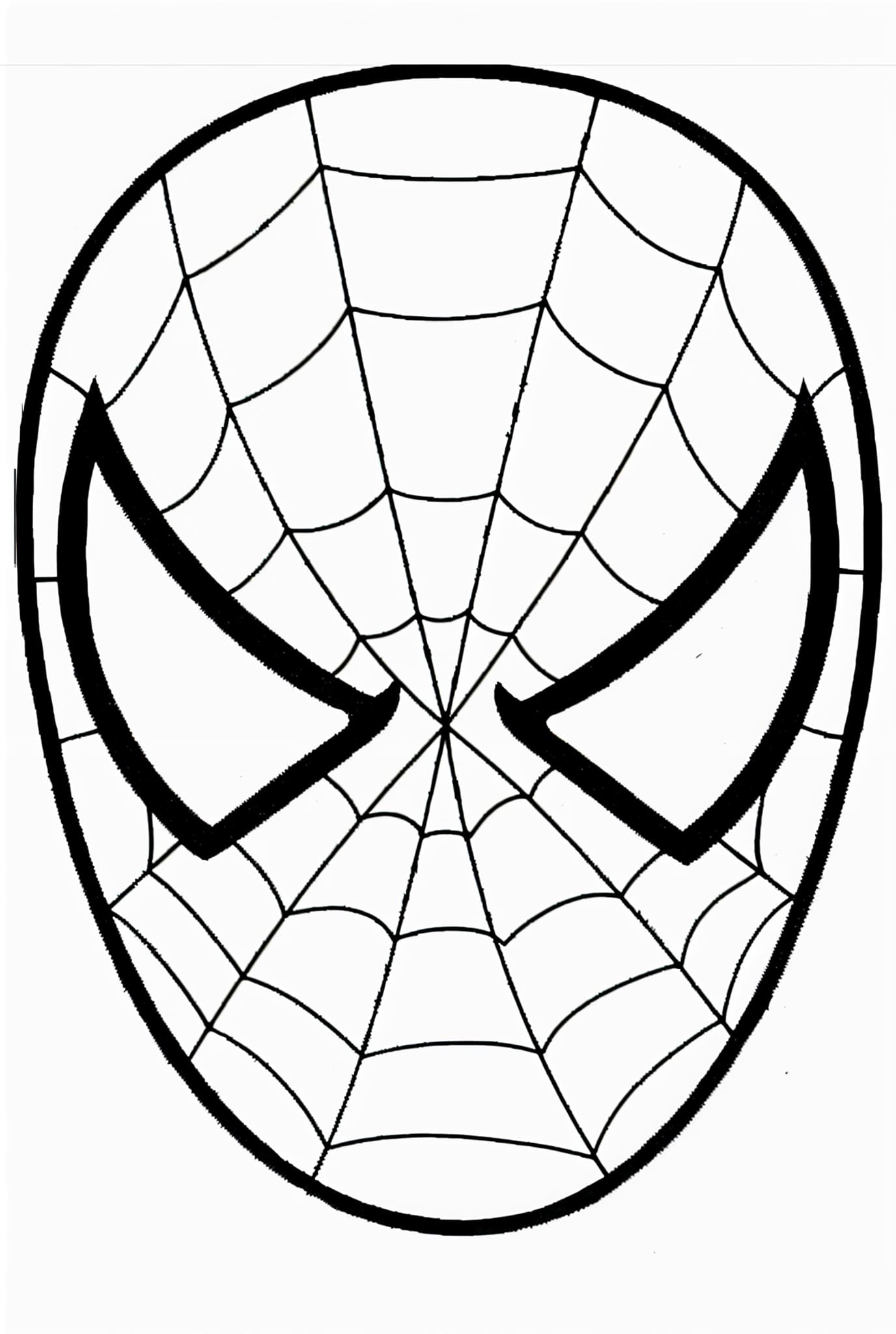 Página para colorear de máscara de hombre araña