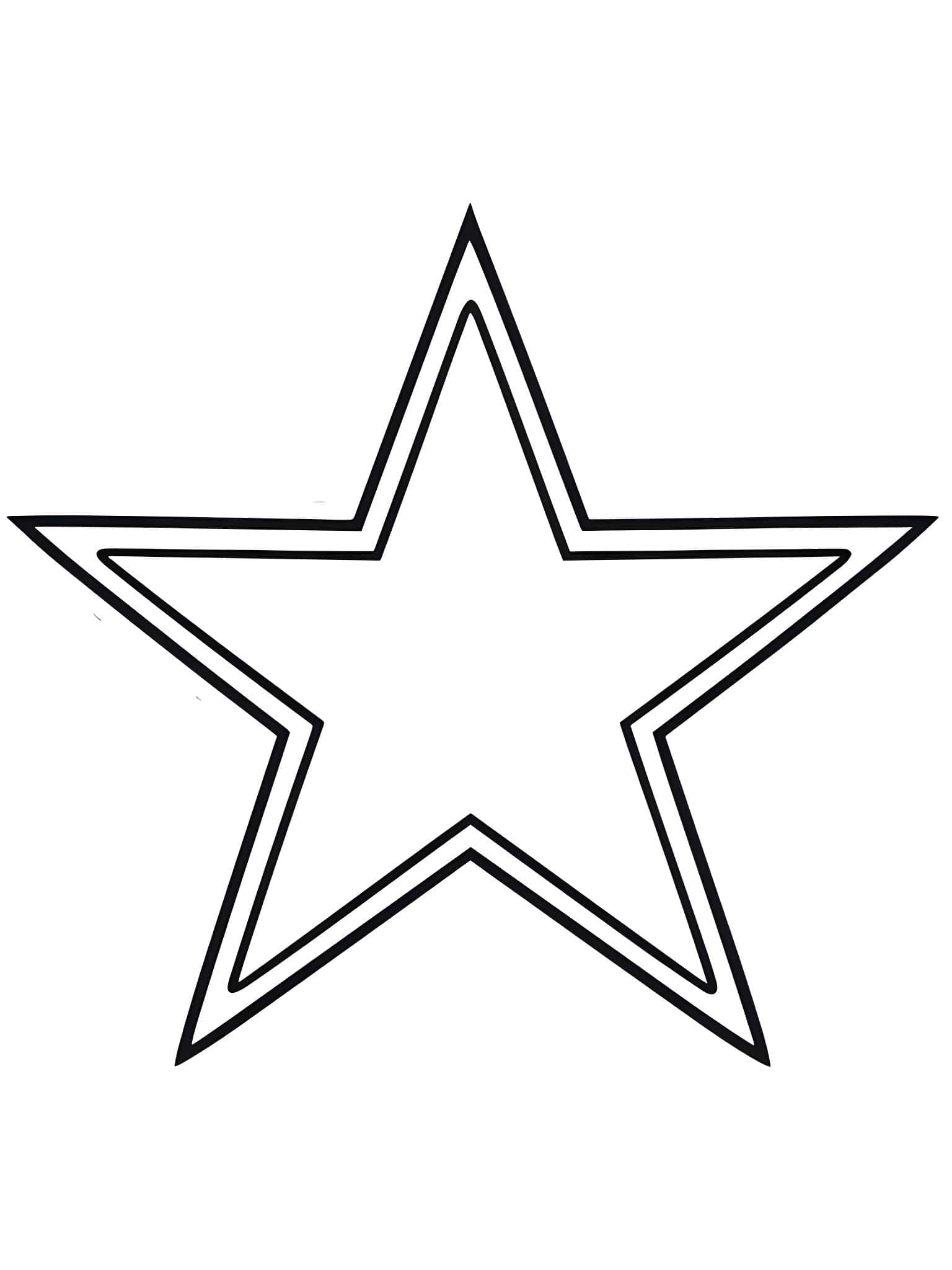 Dibujo de estrella para colorear e imprimir