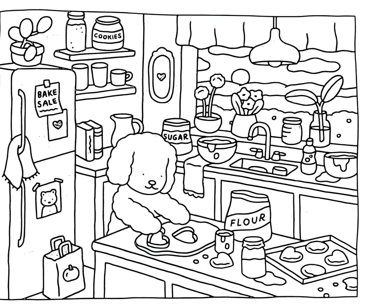 Imagen de perros galletas para hornear en la cocina de los artículos de bobbie para imprimir
