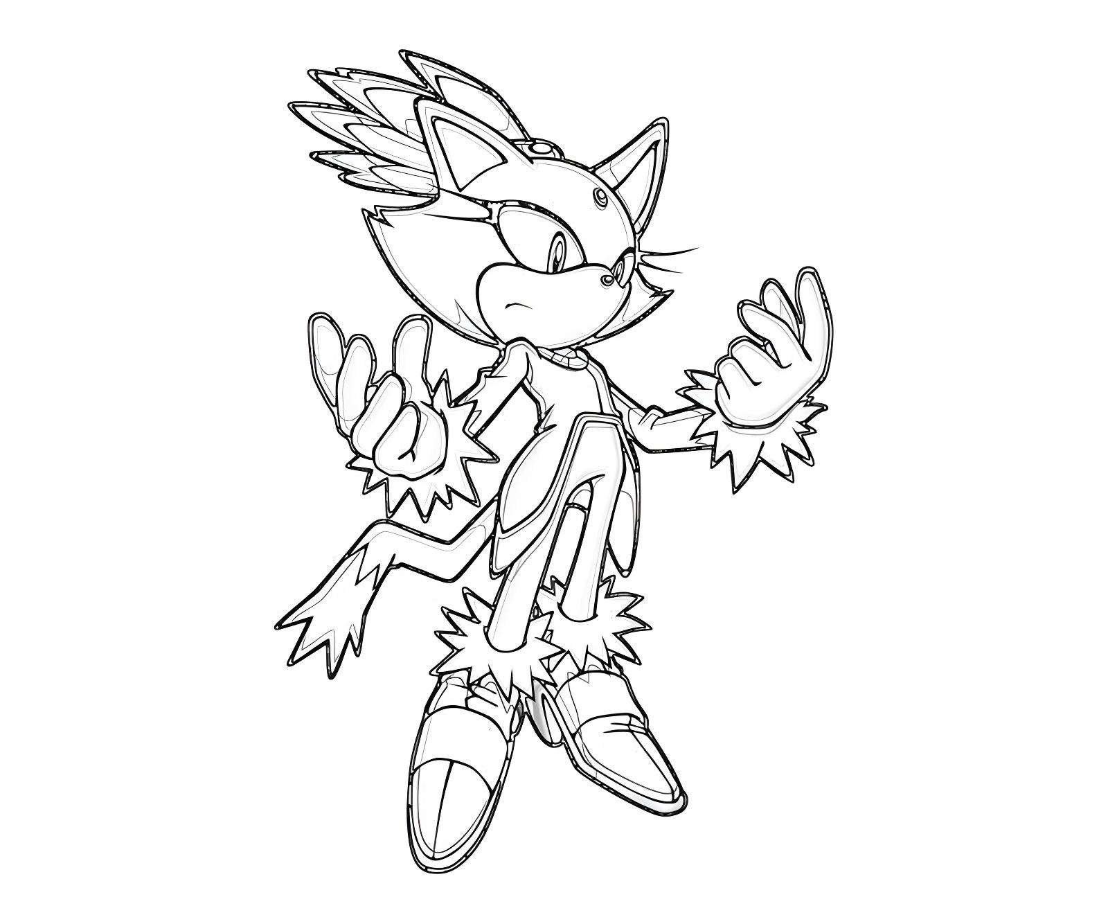Dibujo De Blaze The Cat De Sonic Para Imprimir Y Colorear