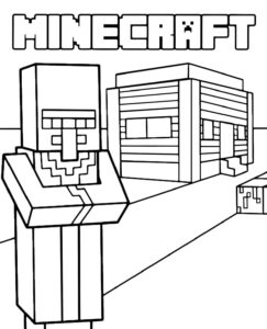 Aldeano De Miecraft Para Colorear