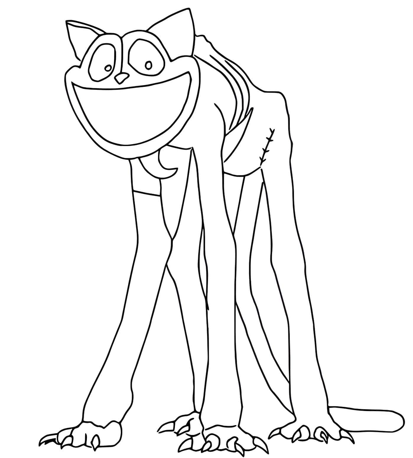 Catnap Esqueleto Dibujo Para Colorear