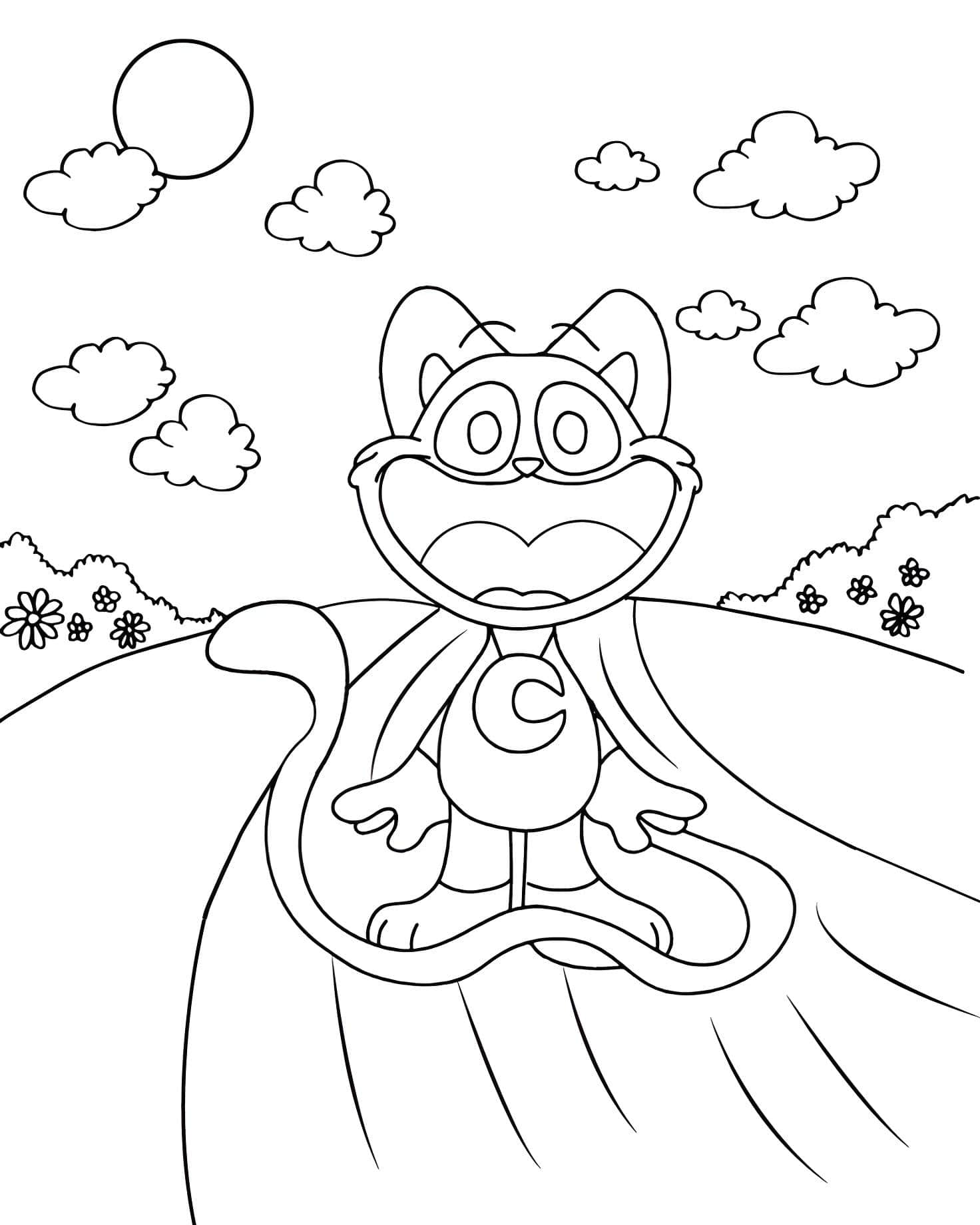 Catnap Kawaii Para Colorear