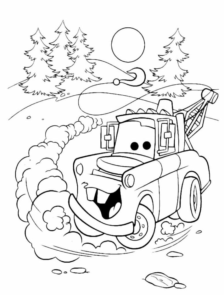 Dibujo De Mate De Cars Para Colorear E Imprimir