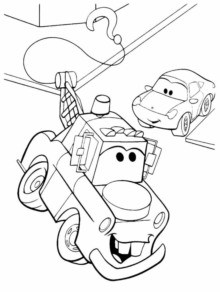 Dibujo De Mate Y Sally De Cars Para Colorear