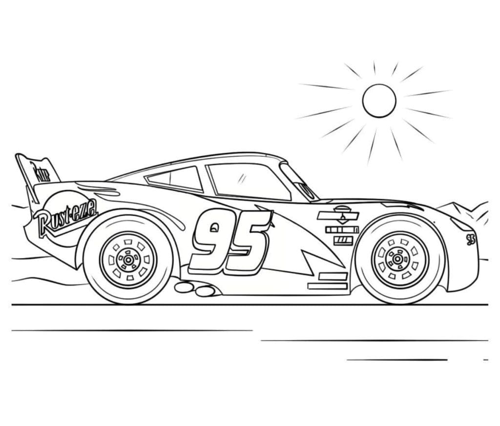 Dibujo De Rayo McQueen De Cars Para Colorear E Imprimir