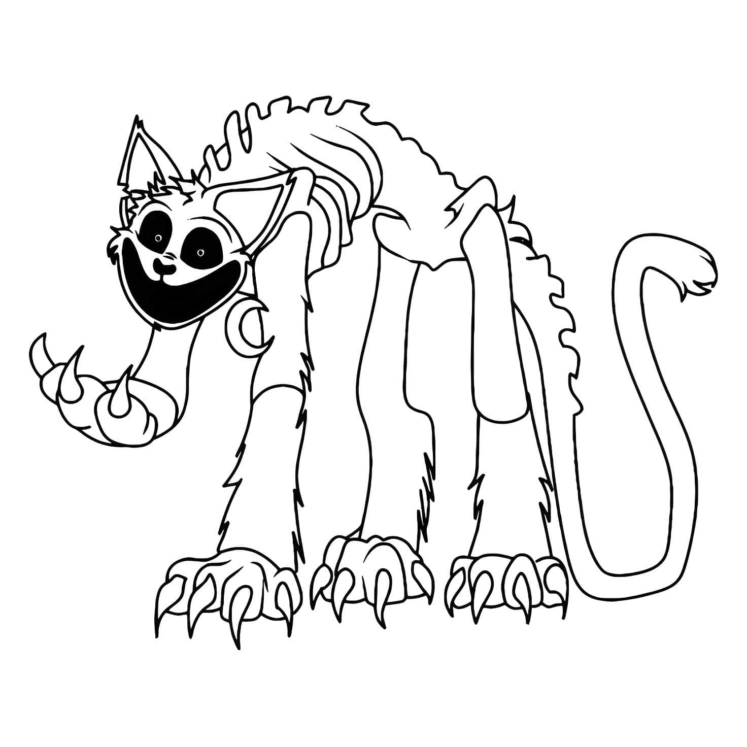 Dibujo De Catnap Monstruo Para Colorear