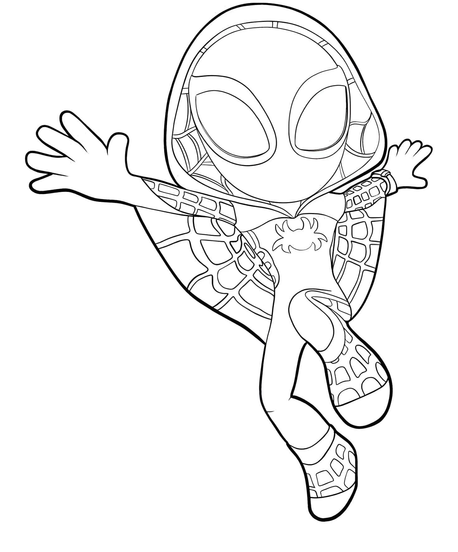 Dibujo De Ghosty De Spidey Para Imprimir Y Colorear