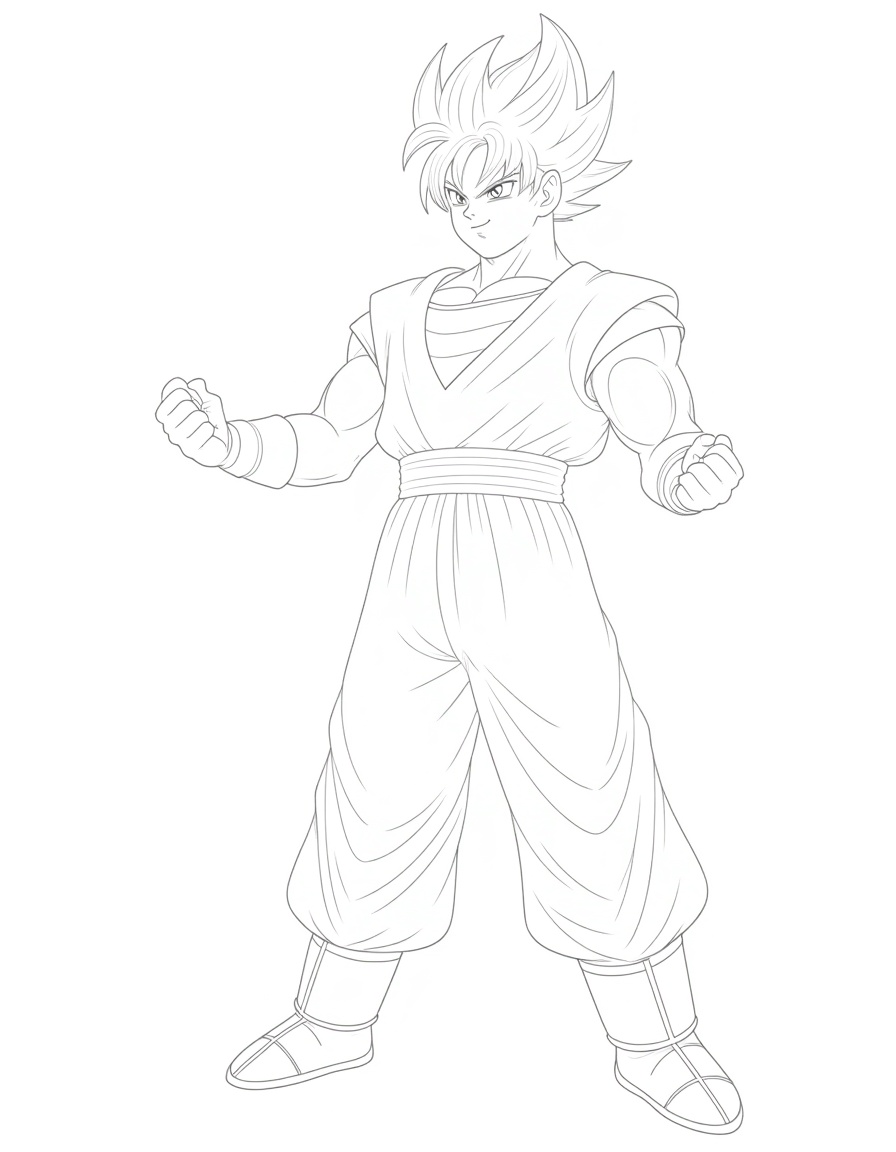 Dibujo De Goku Para Colorear