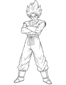 Dibujo De Goku Para Imprimir