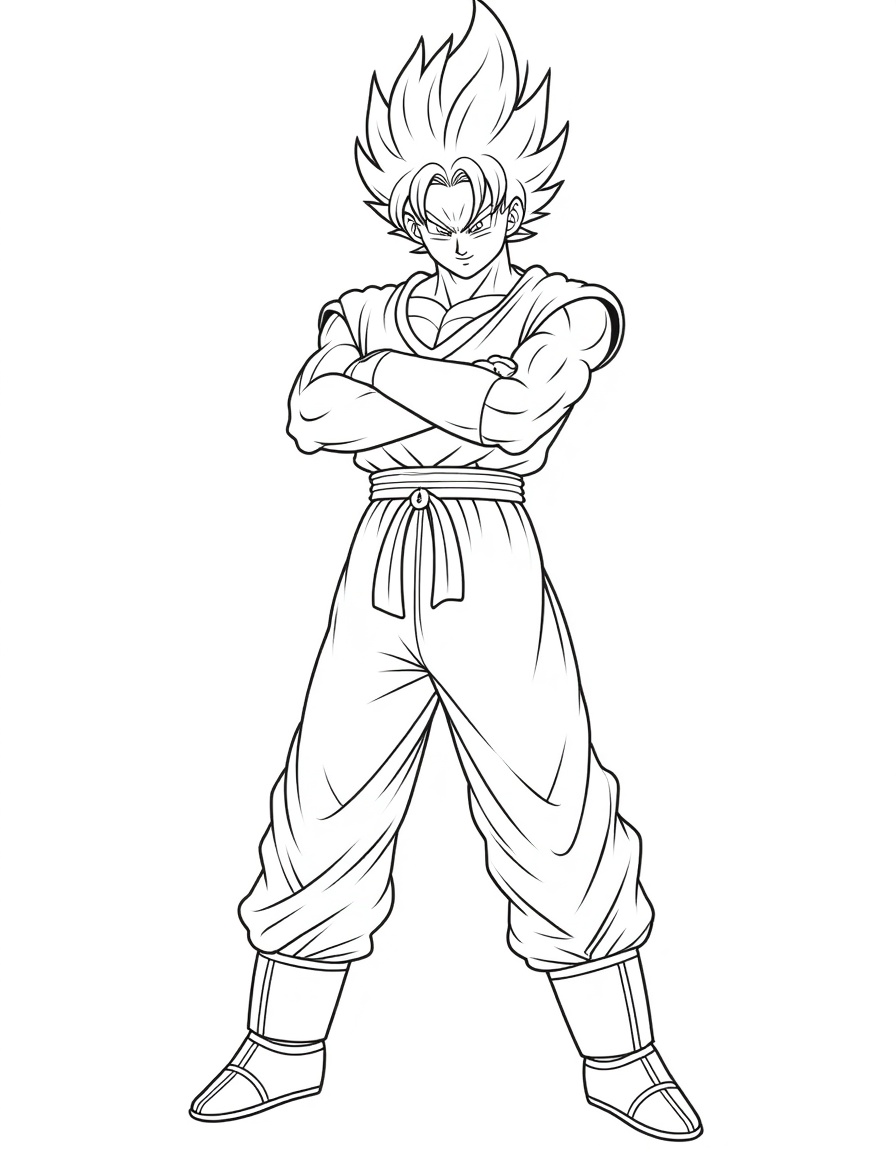 Dibujo De Goku Para Imprimir