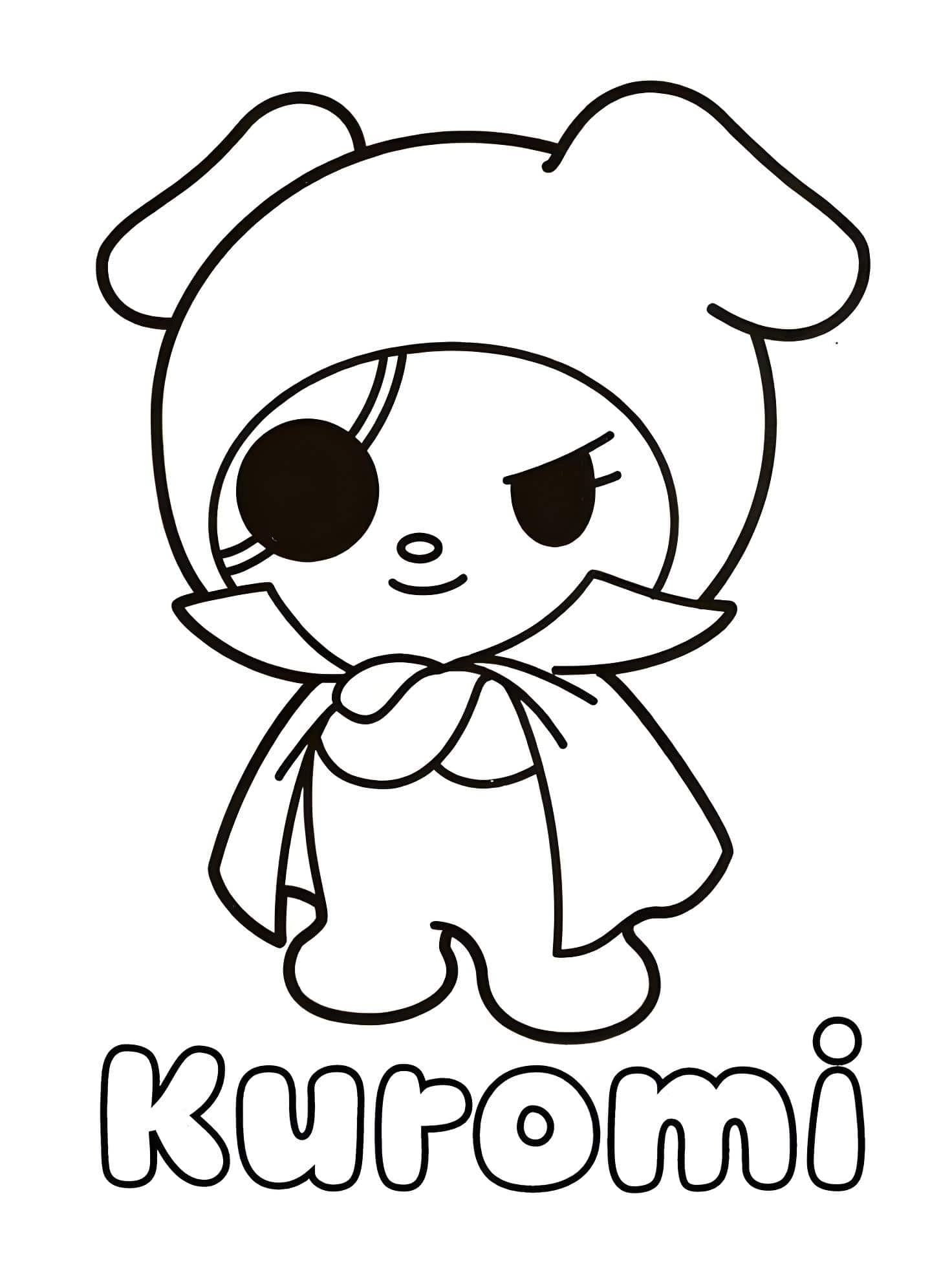 Dibujo De Kuromi Pirata Para Colorear