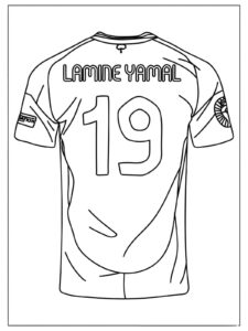 Dibujo De La Camiseta De España De Lamine Yamal
