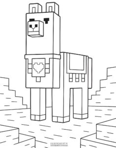 Dibujo De Llama De Minecraft Para Imprimir