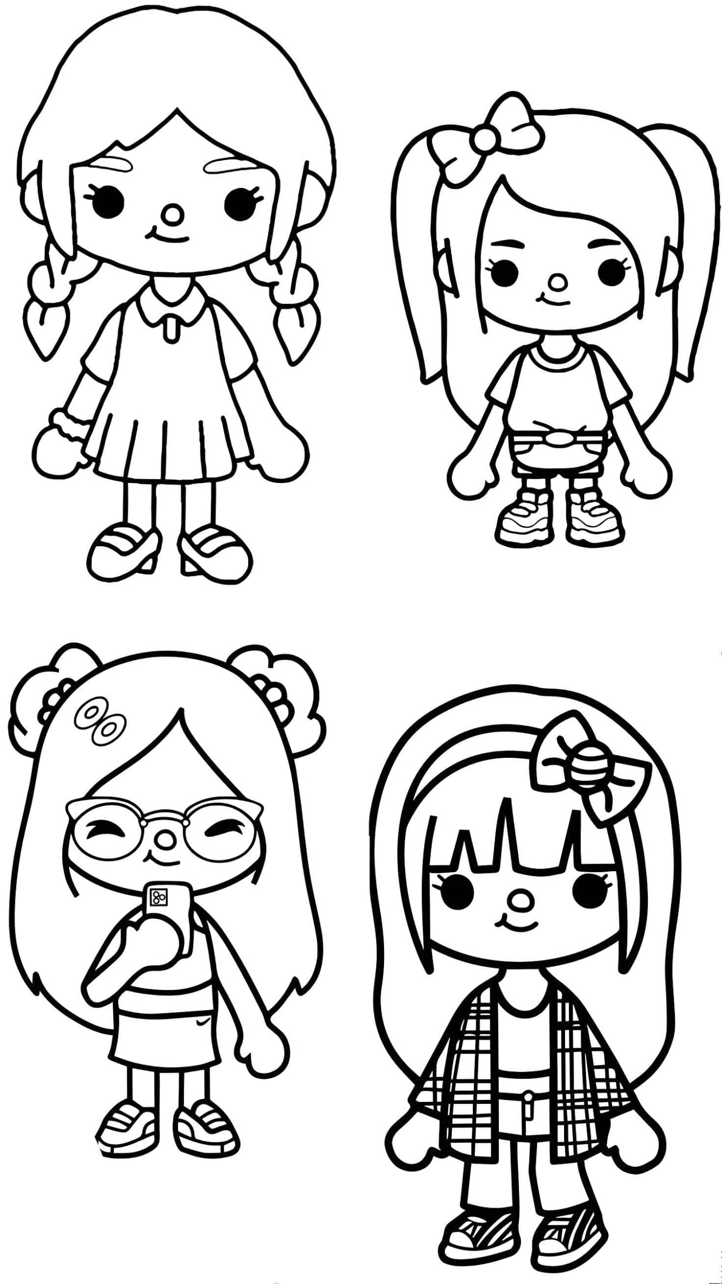 Dibujo De Personajes De Toca Boca Para Colorear