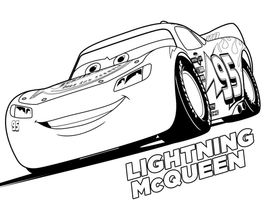 Dibujo De Rayo Mcqueen De Cars Para Colorear