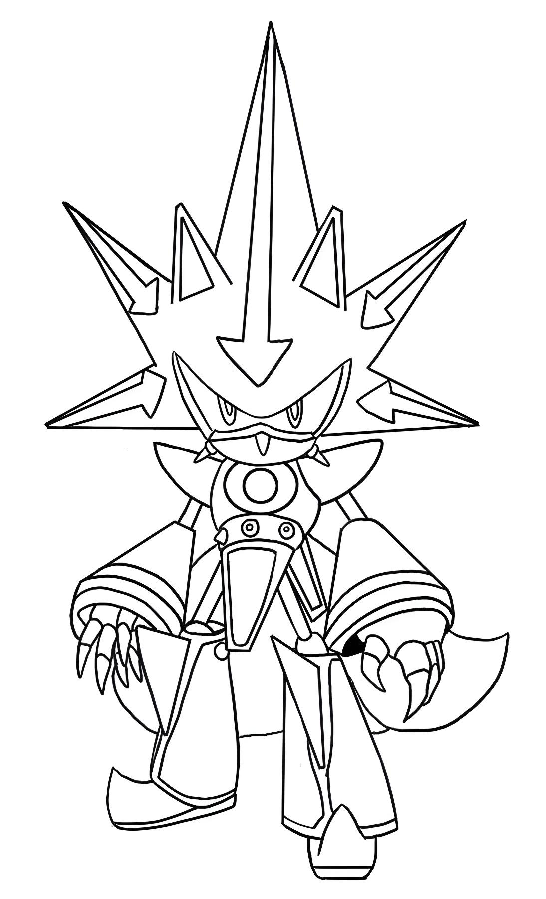 Dibujo De Sonic Para Colorear E Imprimir