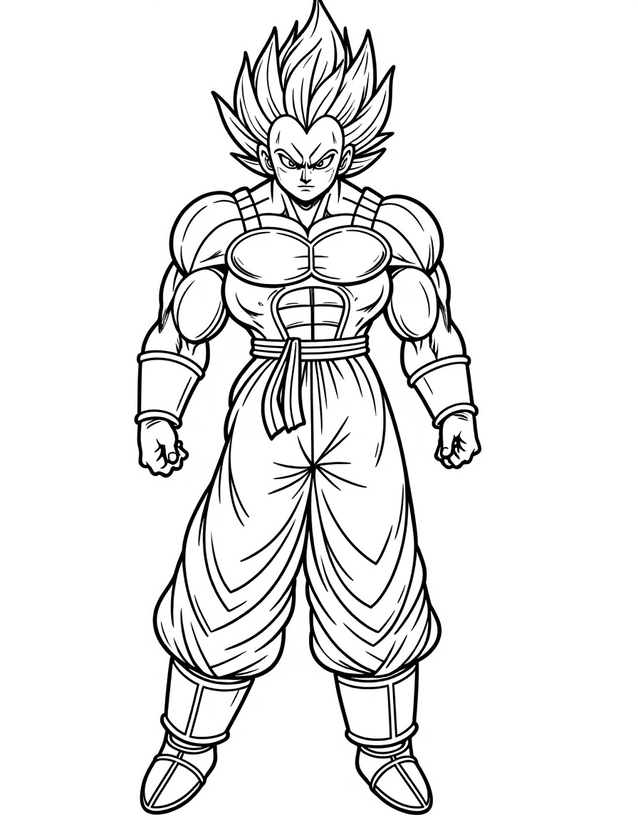 Dibujo De Vegeta Para Colorear