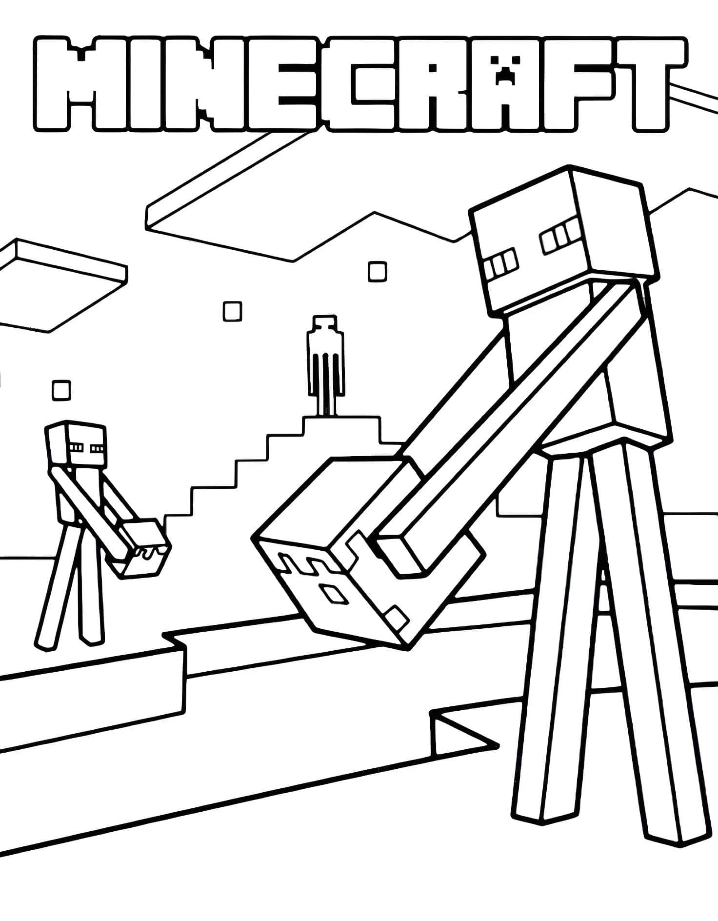 Enderman De Minecraft Para Colorear