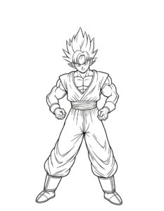 Imagen De Goku Para Colorear