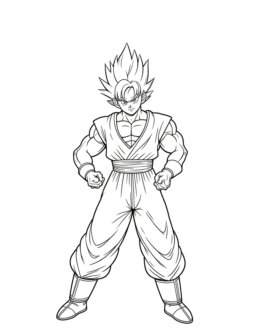 Imagen De Goku Para Colorear