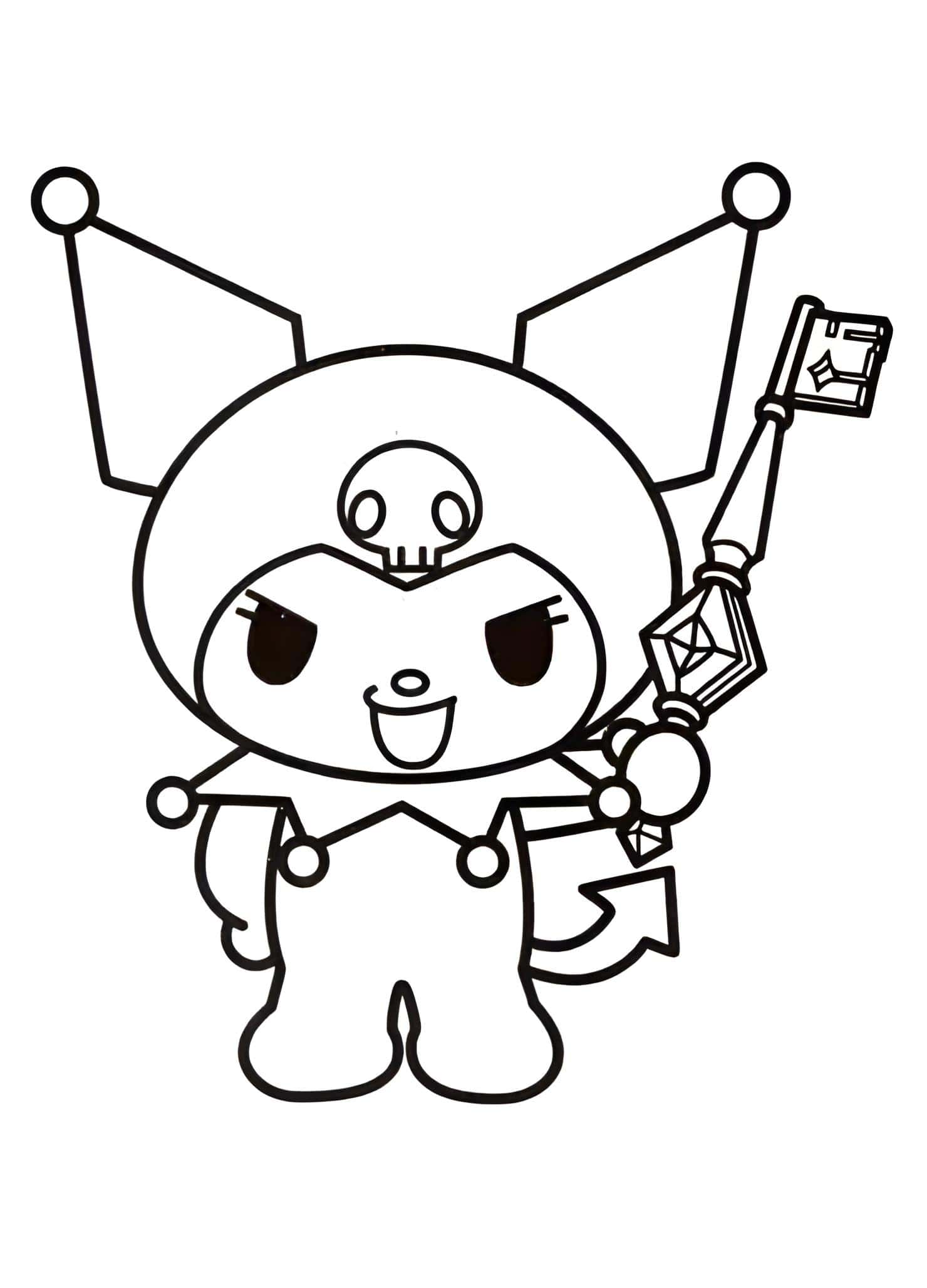 Kuromi Con Llave Para Colorear