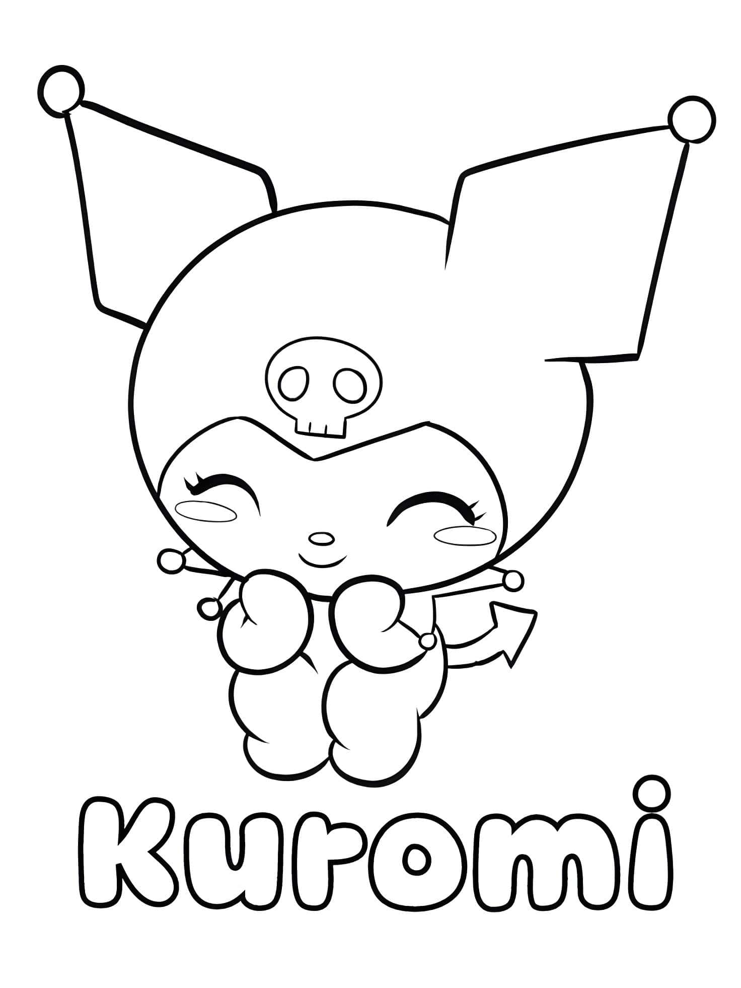 Kuromi Sonrojada Para Colorear