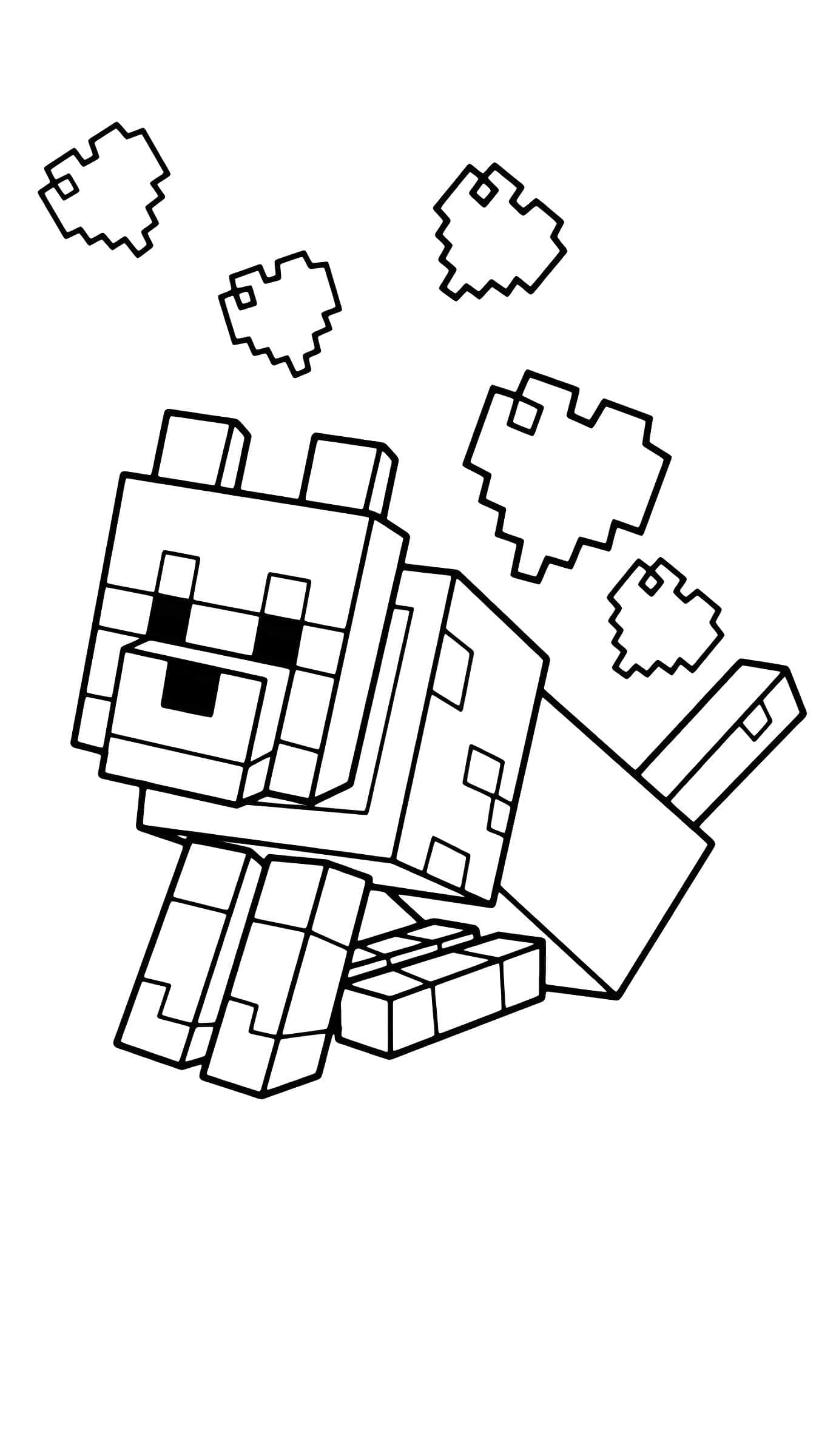 Lobo De Minecraft Para Imprimir