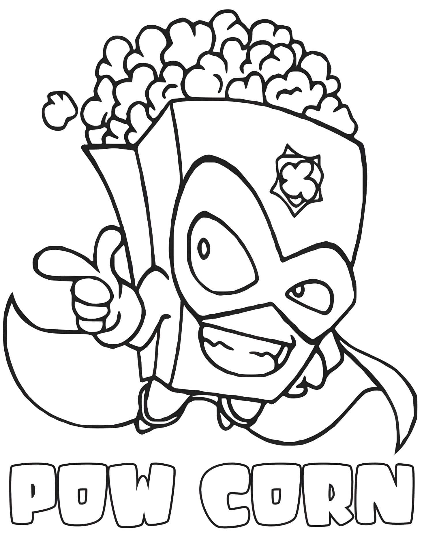 Pow Corn De Superzings Para Colorear E Imprimir