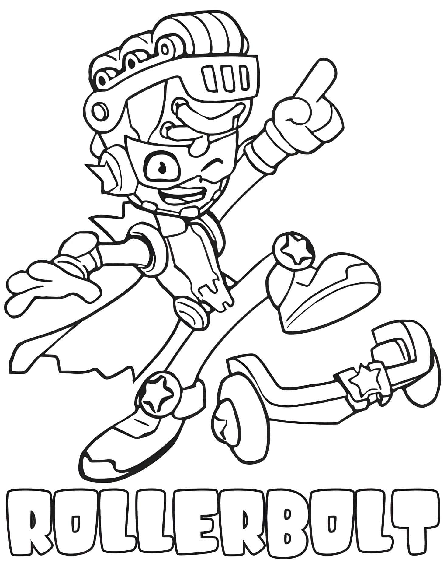 Rollerbolt De Superzings Para Colorear