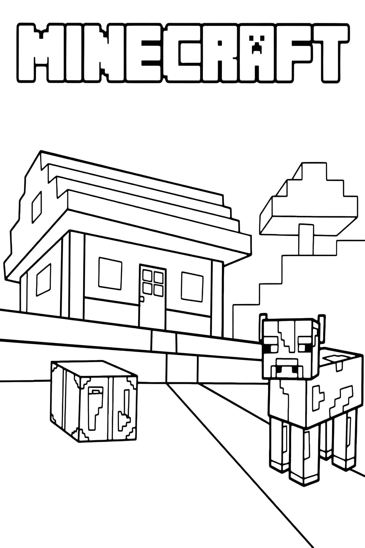 Vaca De Minecraft Para Colorear
