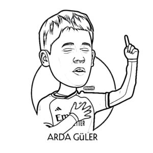 Arda Güler Celebrando Para Colorear