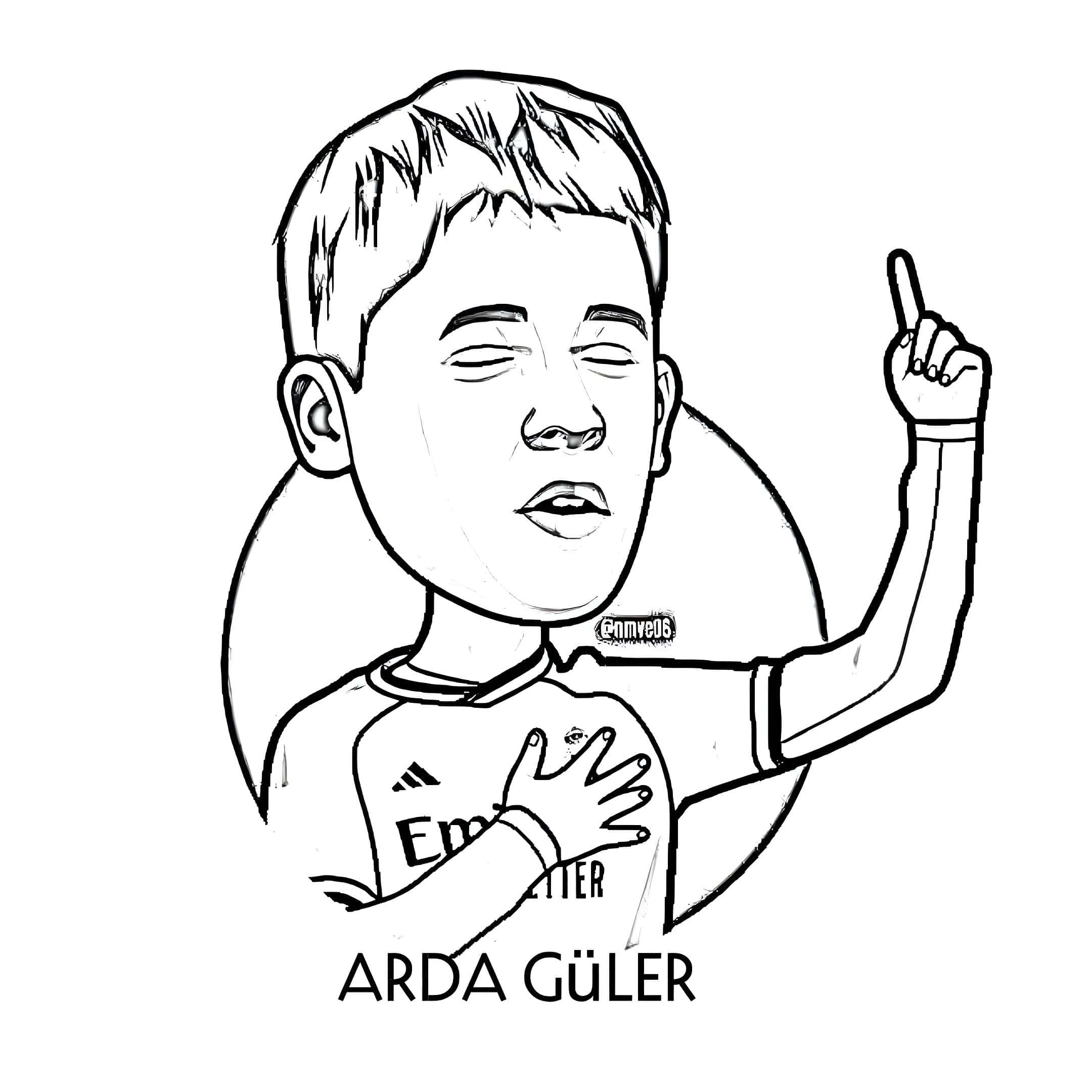 Arda Güler Celebrando Para Colorear