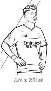 Arda Güler En El Real Madrid Para Colorear