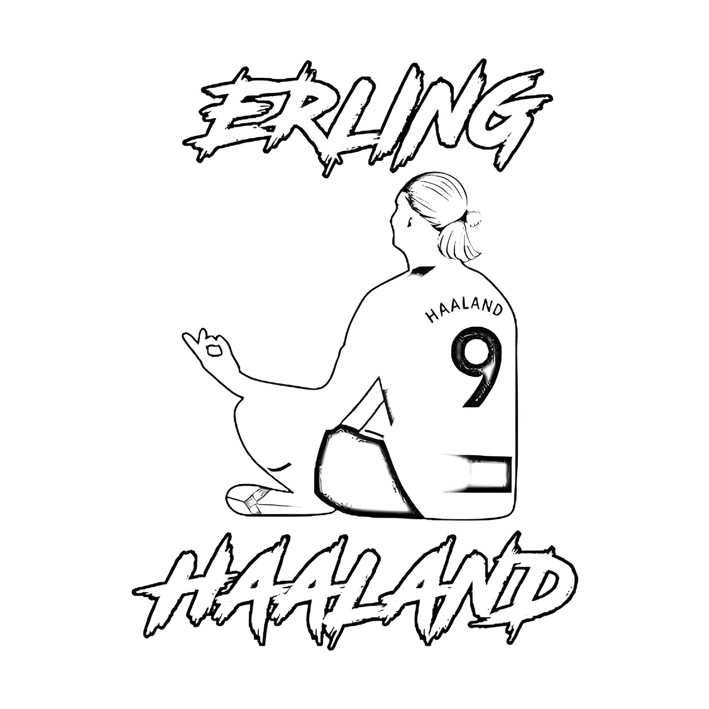 Celebración De Erling Haaland Para Colorear