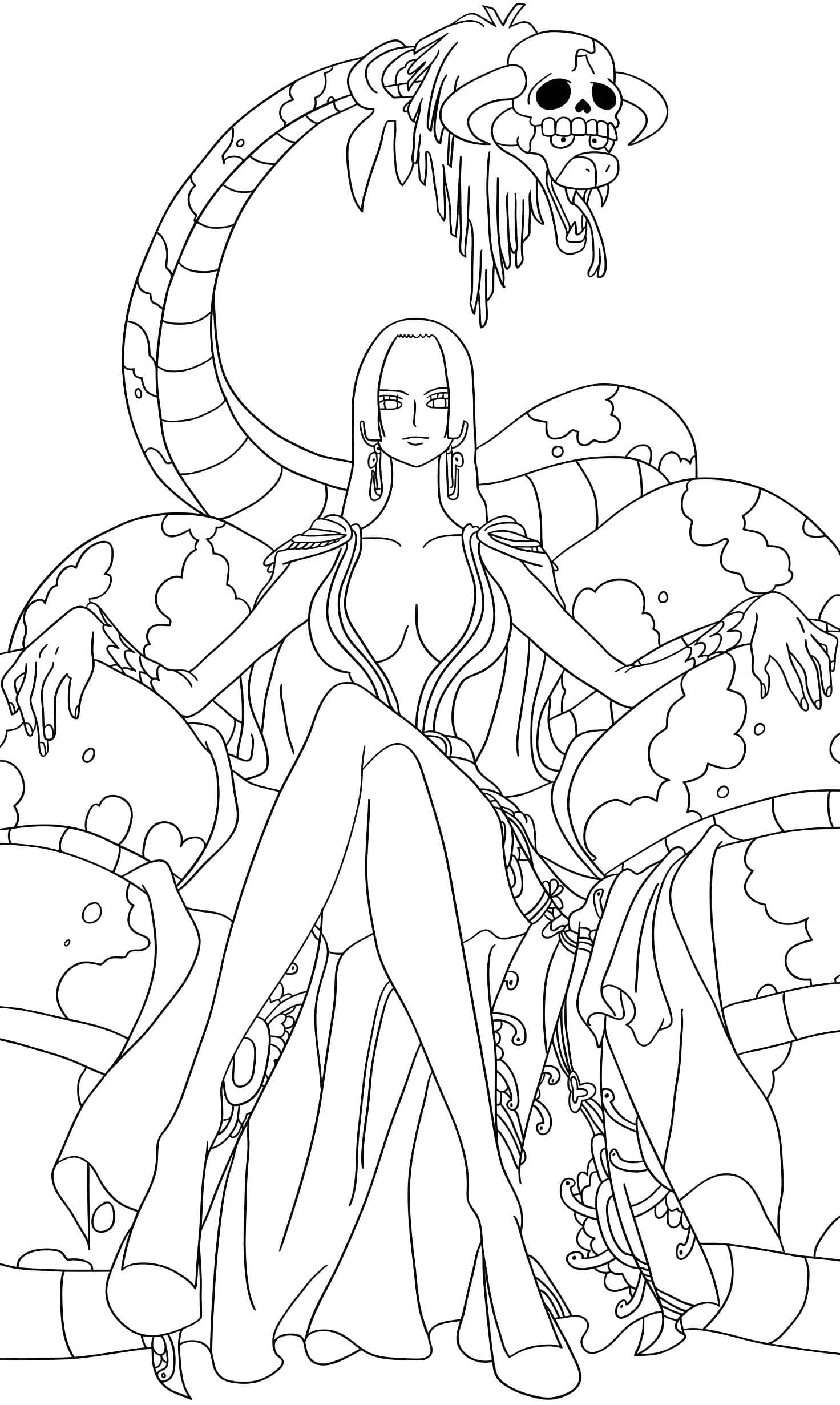 Dibujo De Boa Hancock De One Piece Para Colorear