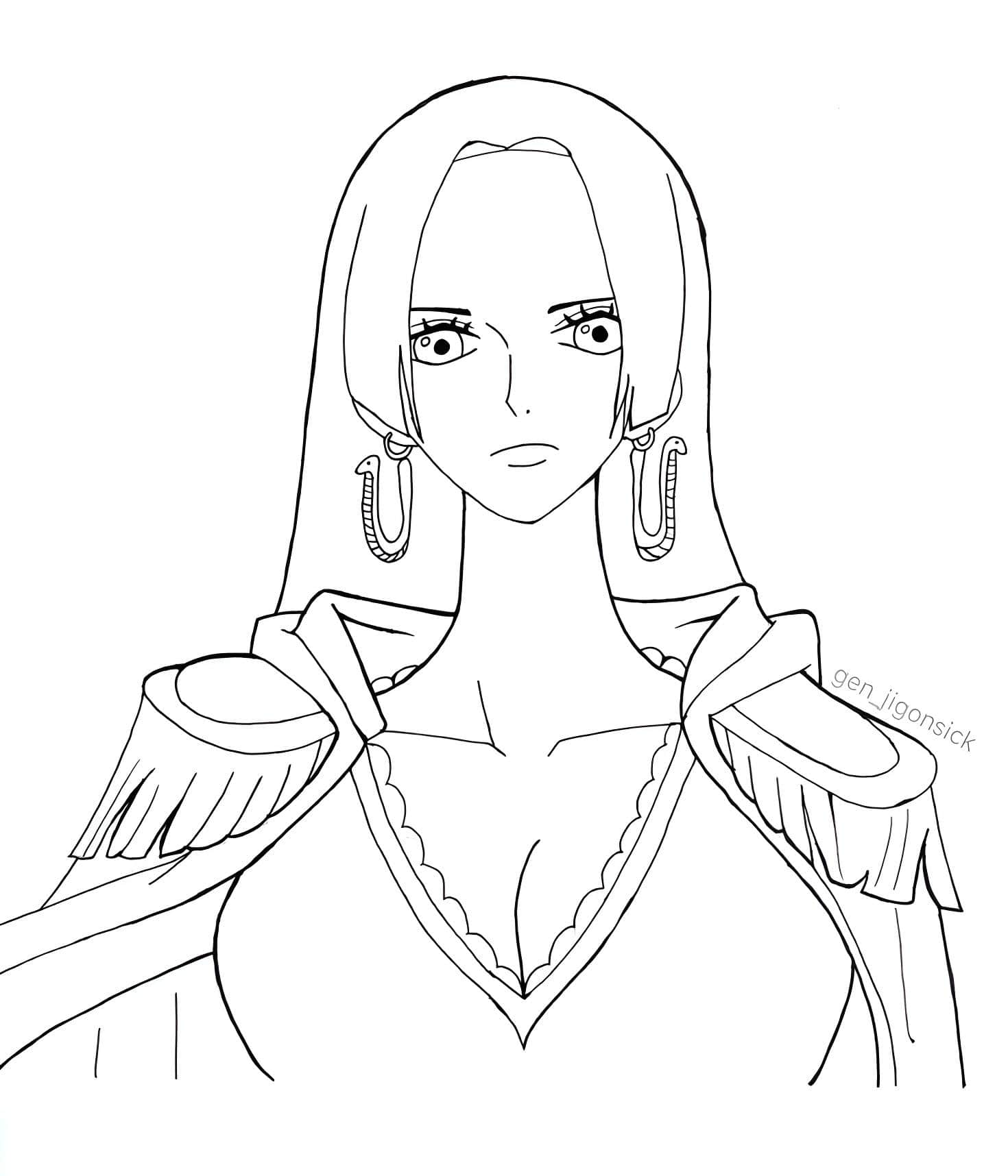 Dibujo De Boa Hancock De One Piece Para Imprimir