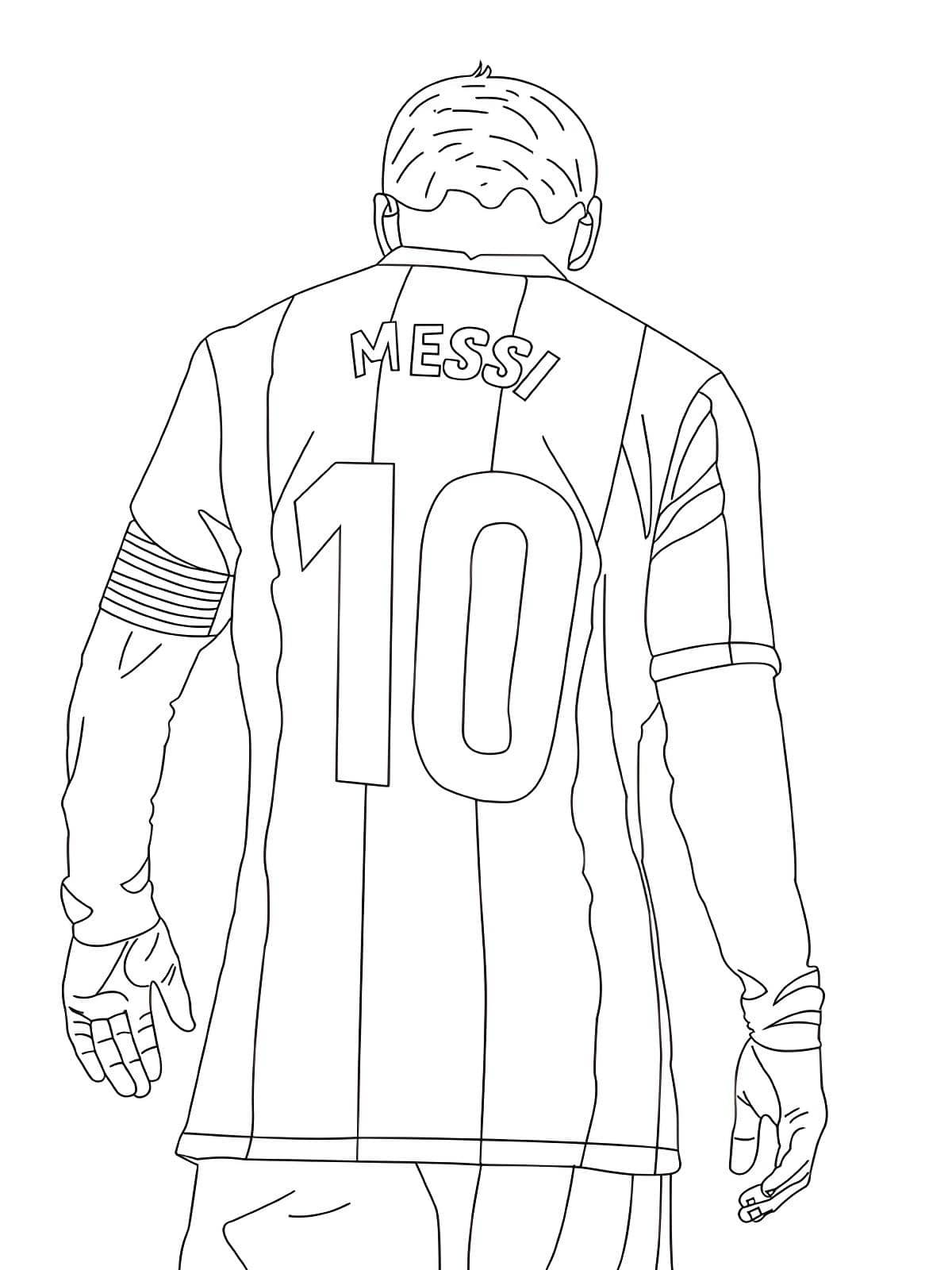 Dibujo De Lionel Messi En El Barcelona Para Colorear