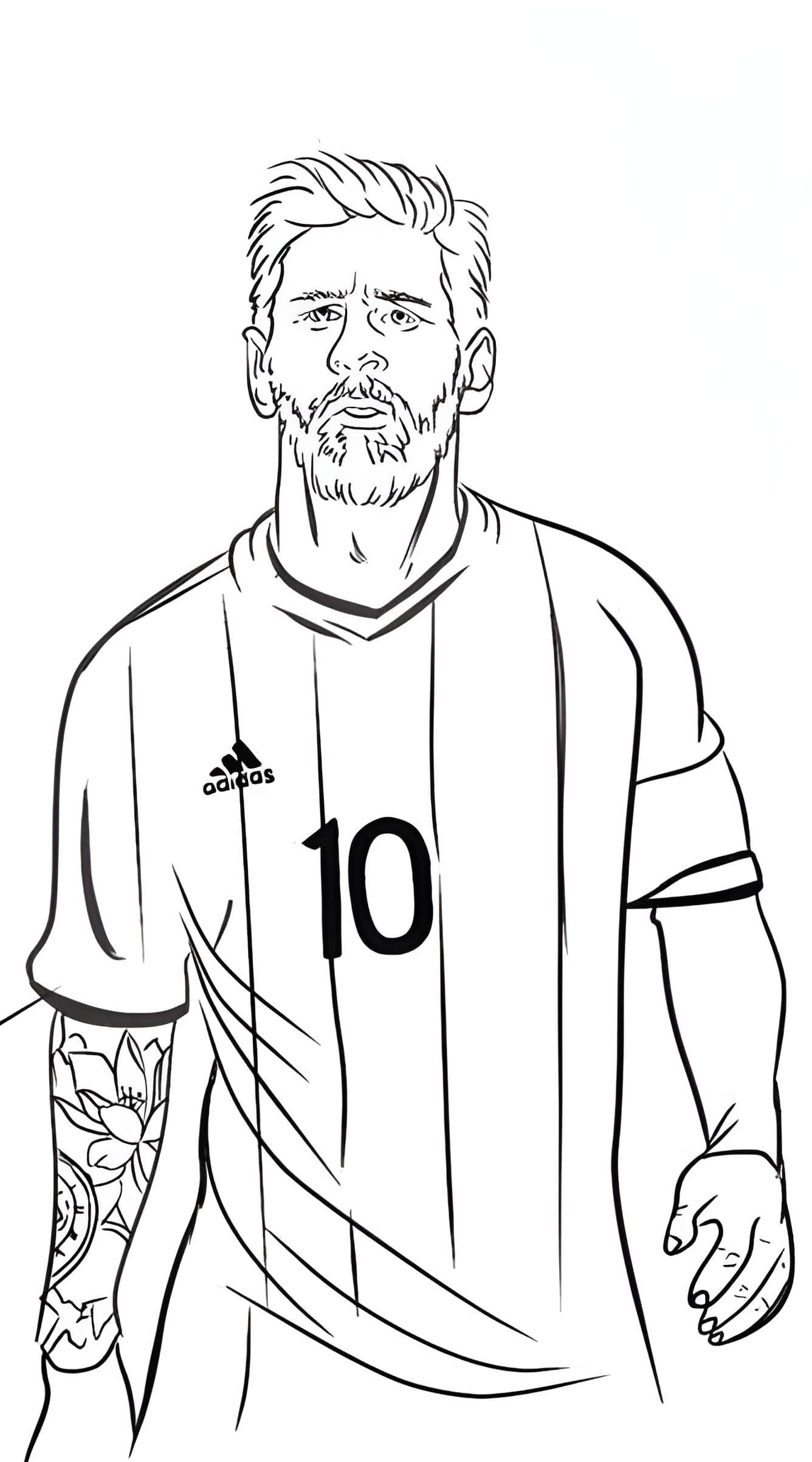 Dibujo De Lionel Messi Para Colorear