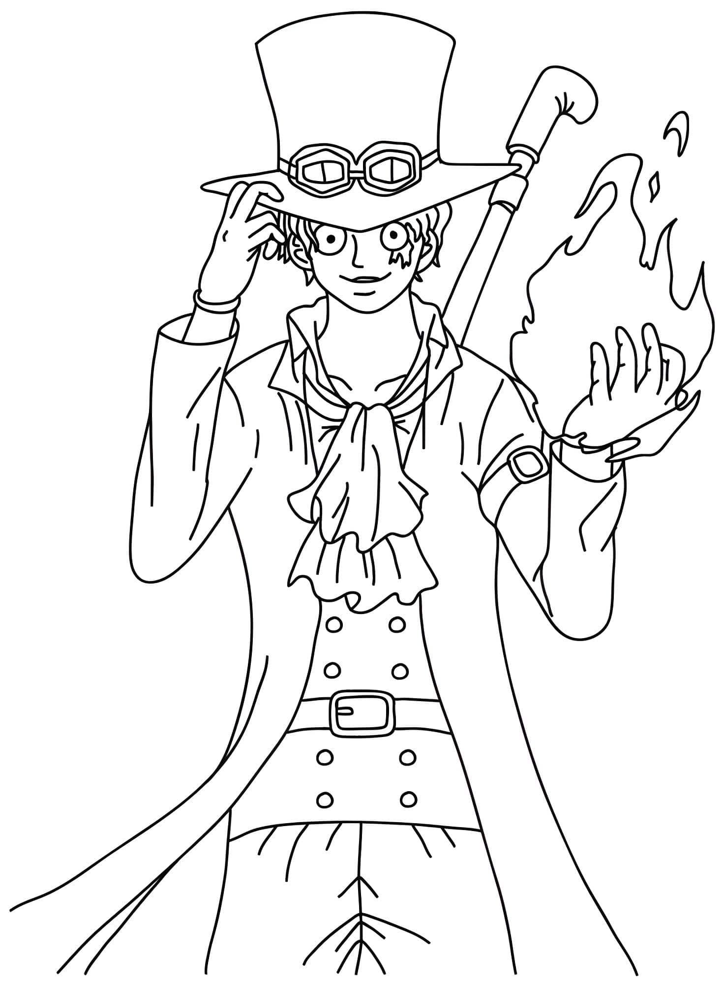 Dibujo De Sabo De One Piece Para Colorear