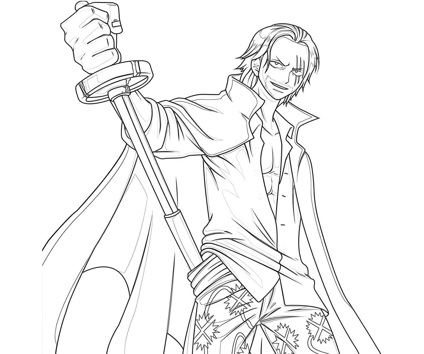 Dibujo De Shanks De One Piece Para Colorear