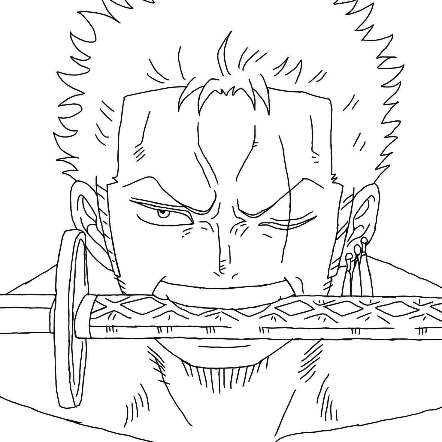 Dibujo De Zoro De One Piece Para Colorear