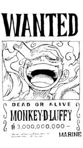 Dibujo Del Cartel De Búsqueda De Monkey D