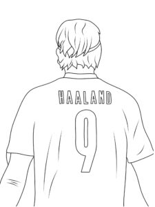 Dorsal 9 De Erling Haaland Para Colorear